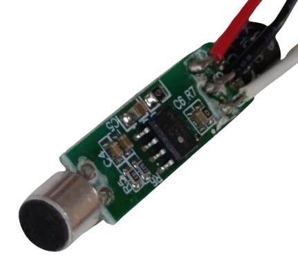 Microfono Electret preamplificado 12VDC