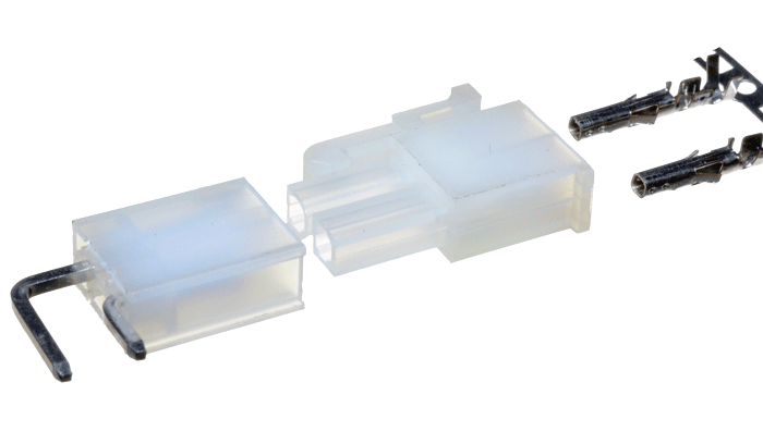 .Set de Conector de 2 Pines Pitch: 4.2mm en Angulo Recto - Terminal de Conexion Macho y Hembra (5557-5569-2P)