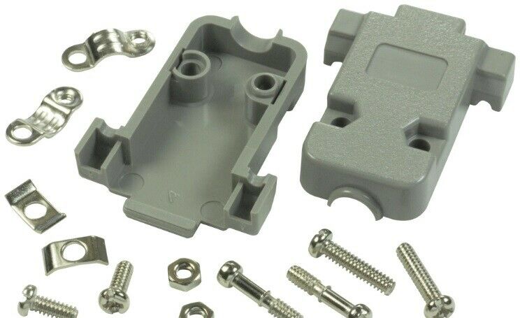 .Cubierta de Plastico para Conector DB9 9 pines 2 filas , Capucha DB9 (C9PP)