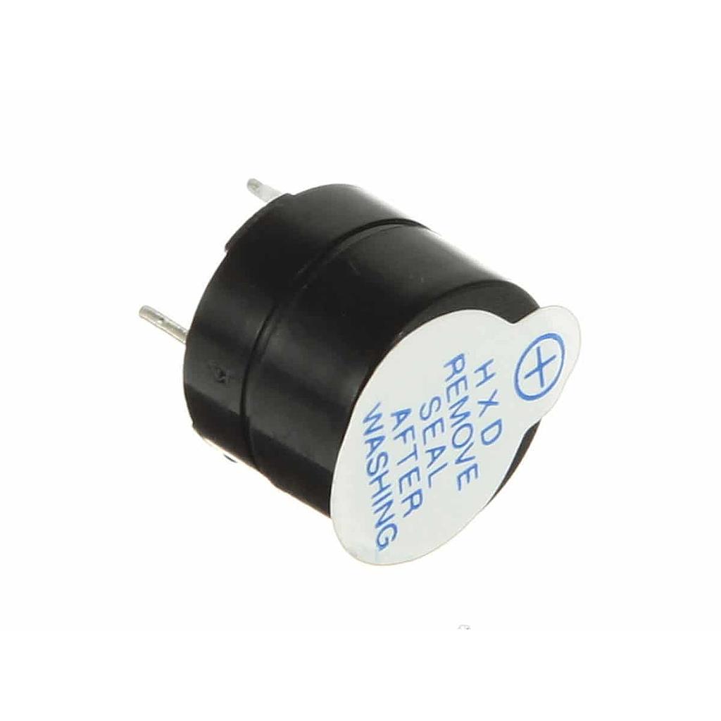 .Buzzer Zumbador activo de 5VDC +/- 300Hz A Pitch 7.6mm (YHE12-05-ST)