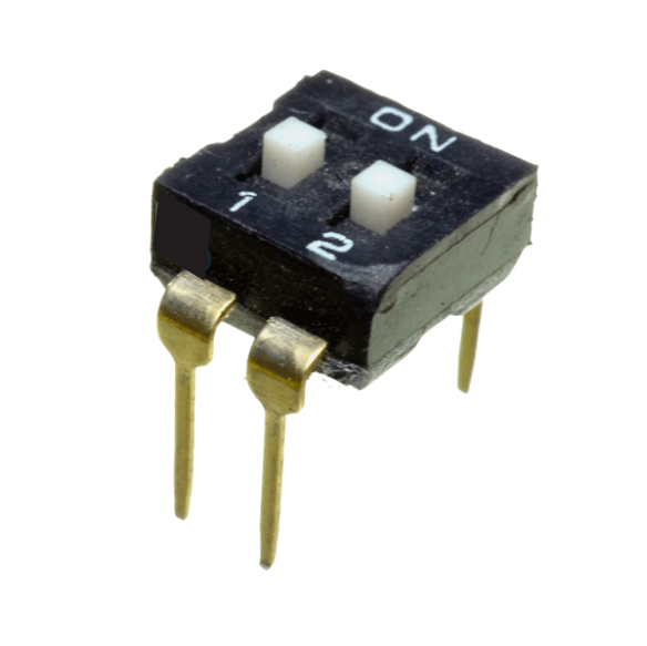 .Dip switch 2 vias 4pines tipo circuito (KF1027A-254-2P)