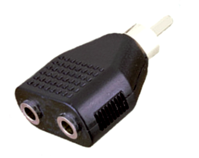 .Adaptador RCA macho a 2 plug 6.3mm (MA-66)