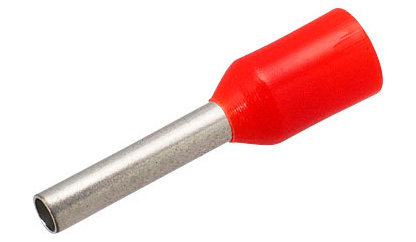 Terminal 18 AWG aislado estilo Tubo DI 1,4 mm (E1008)