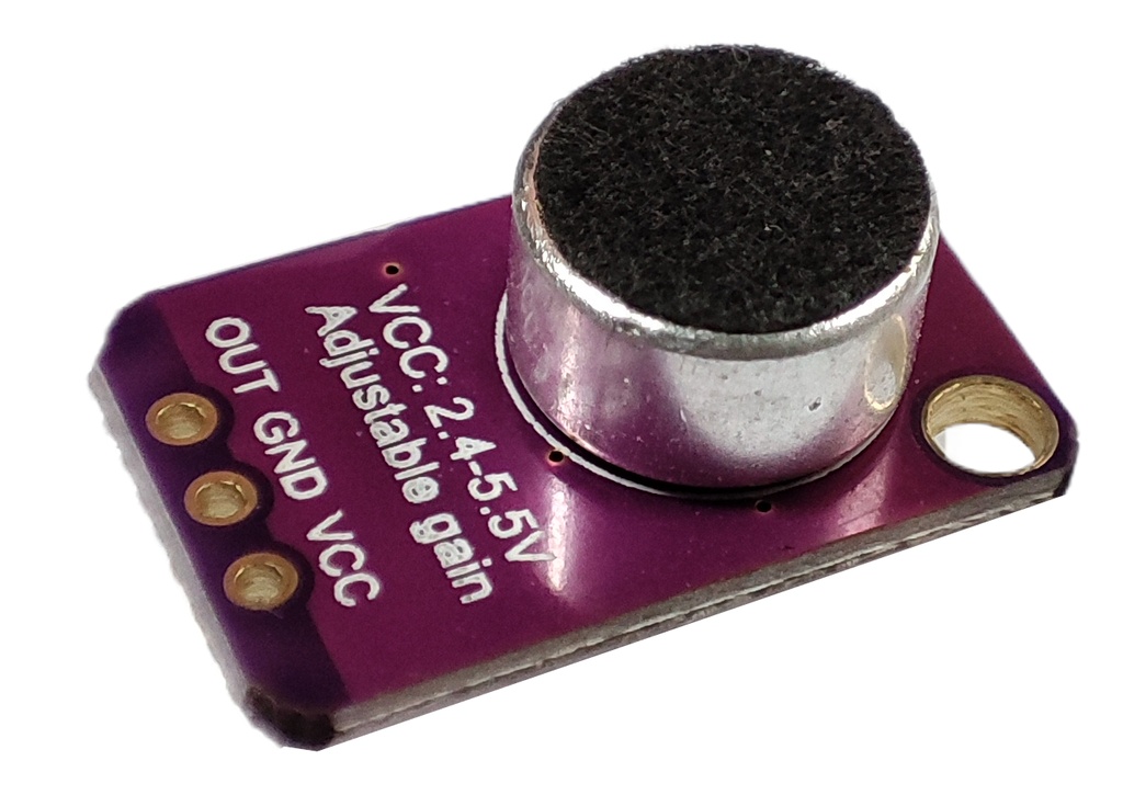 -MAX4466 Microfono Electret con ganancia ajustable