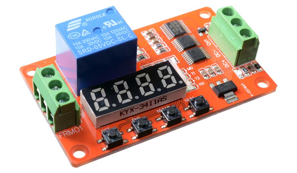 TM9999-12VDC Temporizador - Timer Programable con Display, Multifuncion de 12 VDC