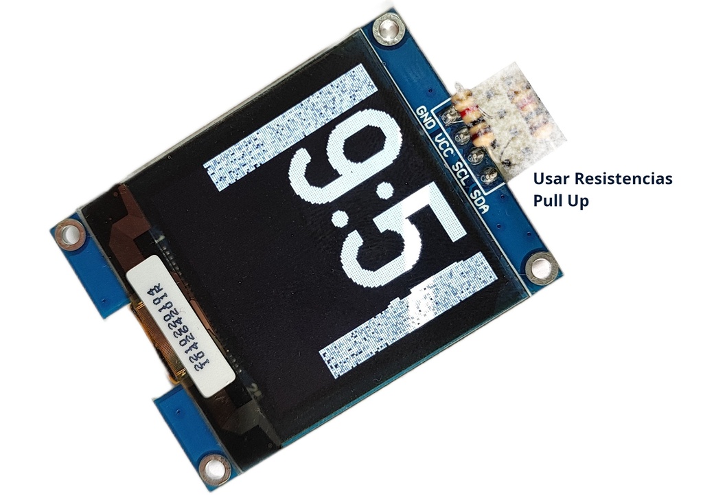 .Display OLED 1.5 Pulgadas I2C Driver SSD1327 V3.0 128x128 Dots (OLed150)