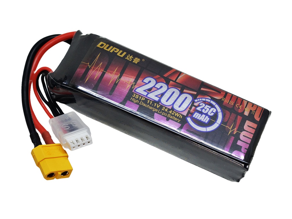 .Bateria Lipo DUPU nanotech 11.1V 2200mAh 3S (DUPU-25C2200)