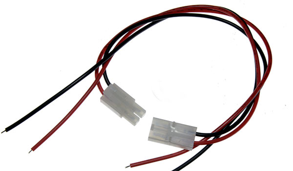 Conectores L6.2 macho y hembra con cable R/N x 15cm #20 (L6.2-C20FM2)