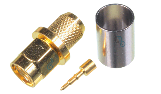 .Conector SMA para cable RG6 macho con pin (SMA-C-J5D)