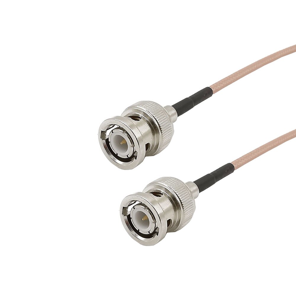 Cable RG316 Coaxial BNC a BNC para RF y Señales - Cable Pigtail BNC de 50 Ohm de 1 metro