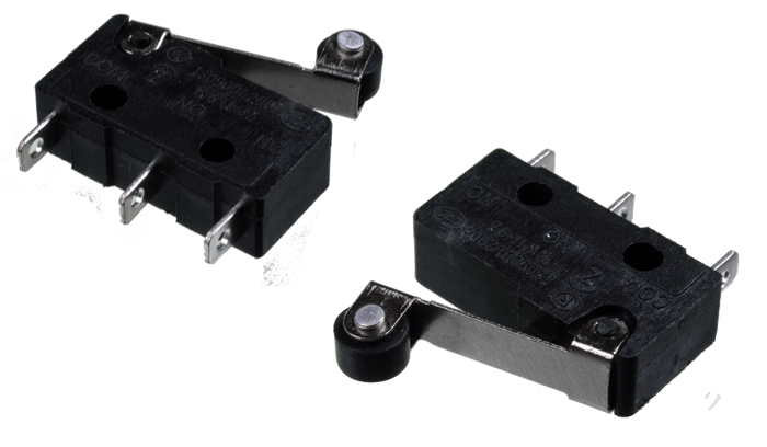 .Microswitch 20x6.5x13.5SPDT de Palanca con Rueda 5A/250VAC (MKW11-3Z-3F)