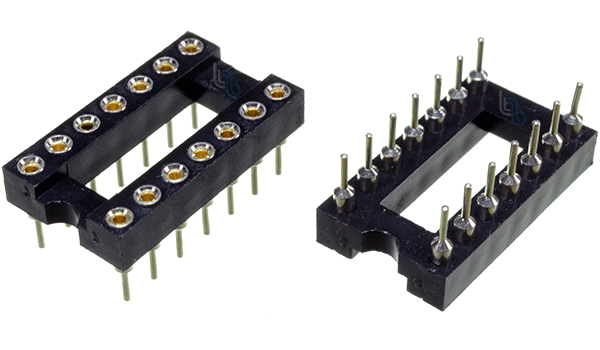 Zocalo para circuito int. 14 Pines torneado 8mm (PIN14-TOR)