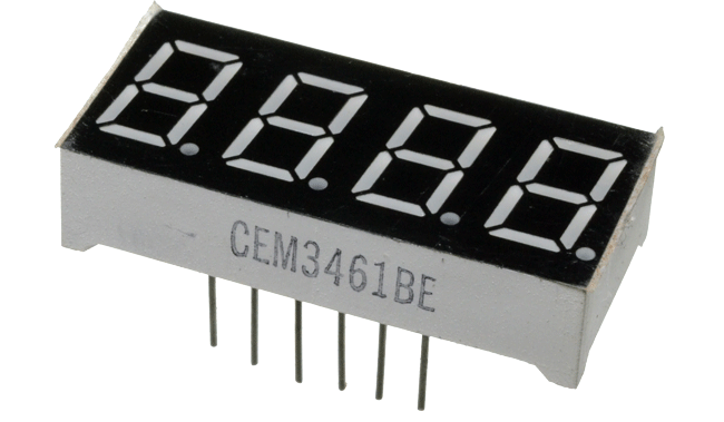 Display Multiplexado Anodo Comun de 4 digitos 15x30mm (CEM3461BE)