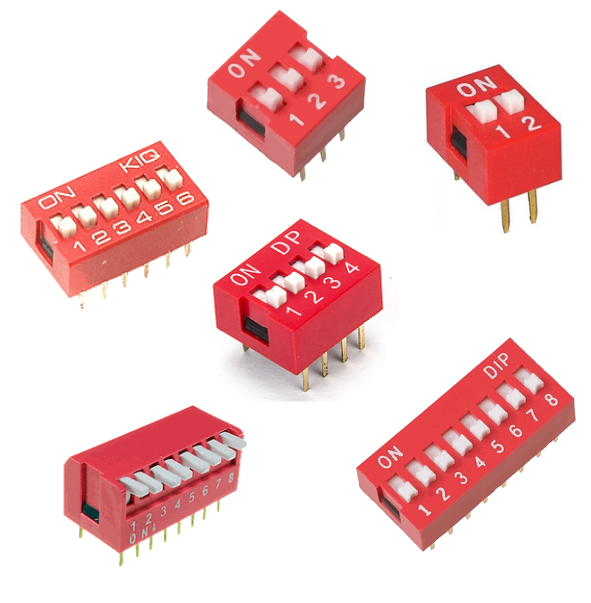 *Dip Switch Rojo 2.54mm
