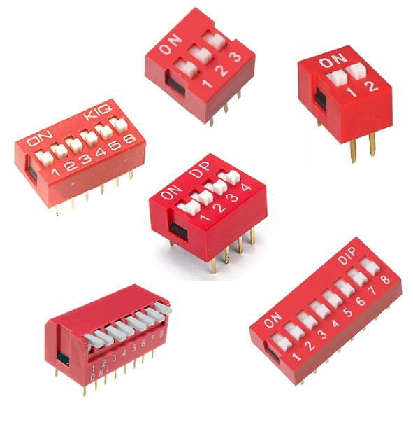 .Dip Switch Rojo 2.54mm