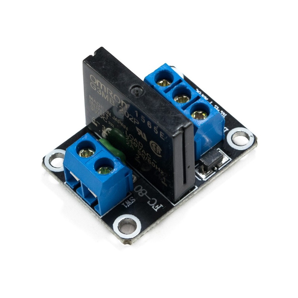 .Modulo de Placa de Rele de Estado Solido, 1 Canal 2 A pcb 5V DC