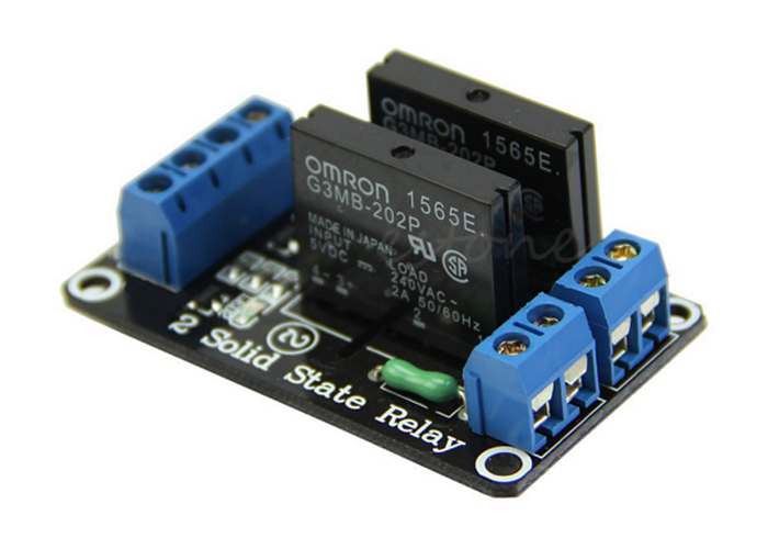 .Modulo de Placa de Rele de Estado Solido, 2 Canales, pcb 5V DC