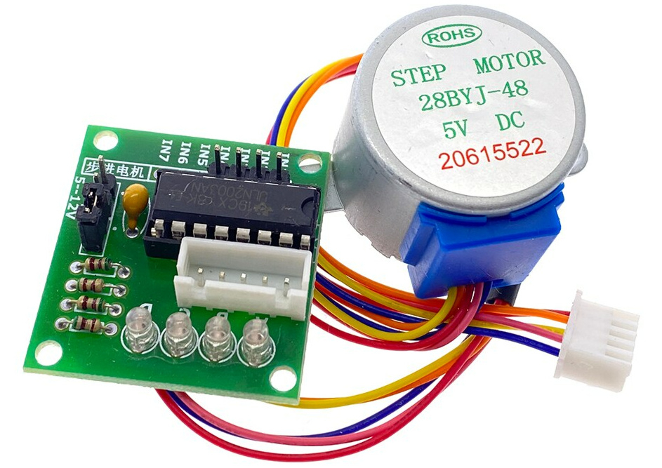 *Motor de pasos 5VDC unipolar 1:64 + ULN2003 (28BYJ48-2003)