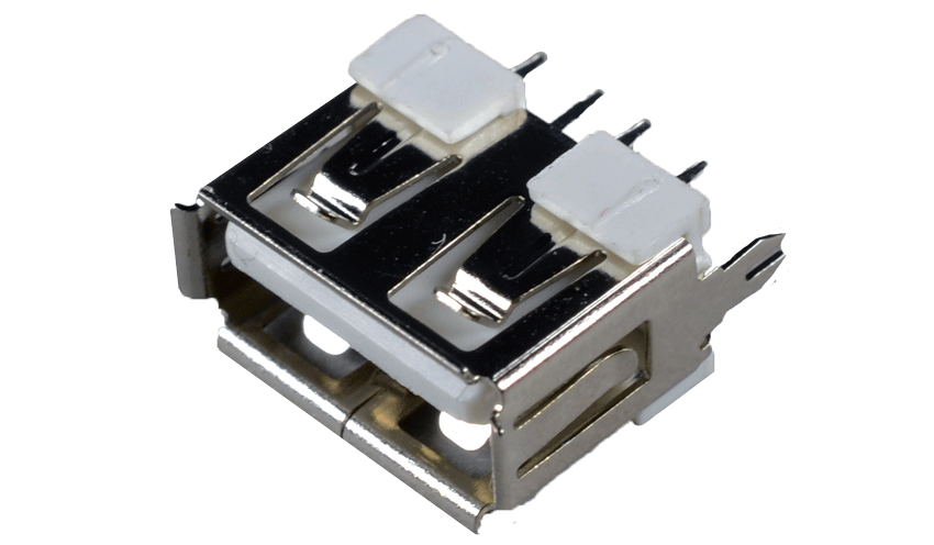 .Conector USB hembra AC para impreso recto 10mm (USB-AI180-10MM)