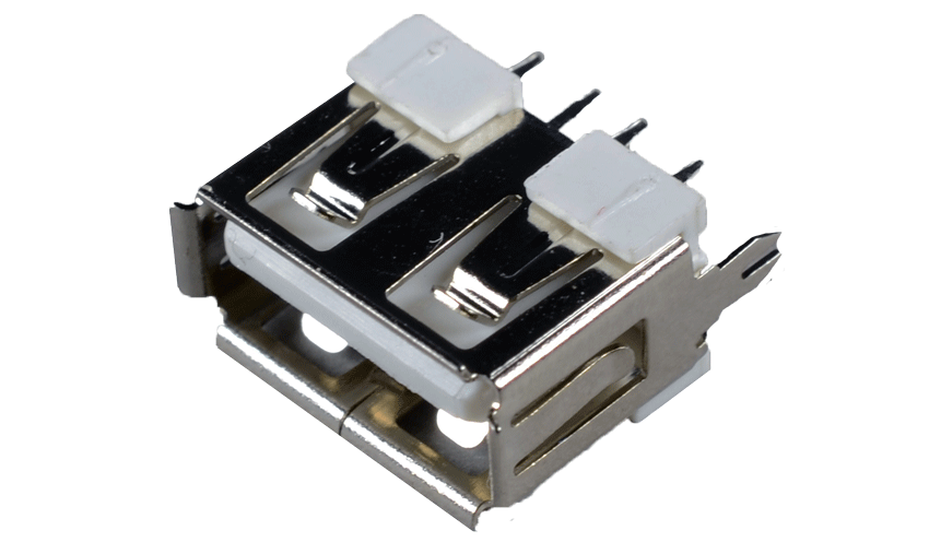 Conector USB hembra AC para impreso recto 10mm (USB-AI180-10MM)