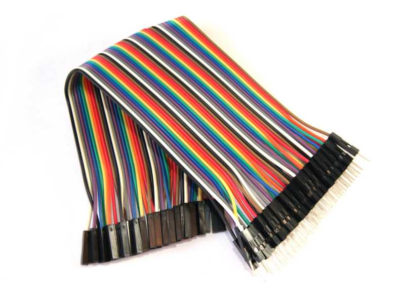 .Cable jumper Macho-Hembra Set 40 pines x 15cm Cobre/Aluminio Dupont (4015MH)