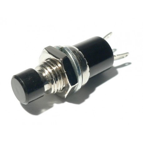 .Pulsador negro normalmente cerrado SPST 1A/50v