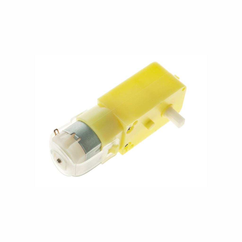 Motor amarillo con reductor para robotica de un solo Eje 3-6V 33RPM (GM3-R180x1)