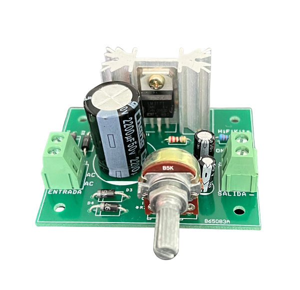 .Fuente regulada con LM317 kit para armar de 1.25-35V 1.5A (S-35V-1.5A)