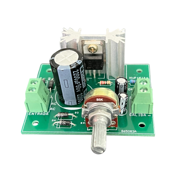 Fuente regulada con LM317 kit para armar de 1.25-35V 1.5A (S-35V-1.5A)