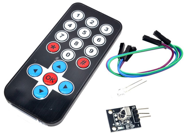 .Kits IR Modulo de Control Remoto Inalámbrico Infrarrojo - Kit HX1838 para Arduino y Raspberry Pi (HX1838)