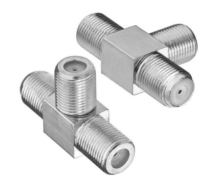 Conector coaxial hembra de 3 vias tipo T (CCH2036)