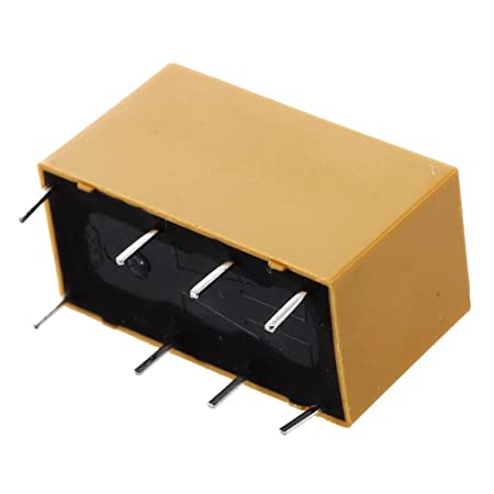 .Rele 24VDC 8pin amarillo 1A 125V AC/2A 30V DC (HK19F-DC24VSHG)