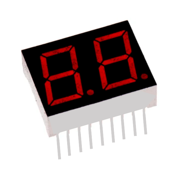 Display Multiplexado de 7 segmentos doble Anodo comun de patas largas (DIS-AC)