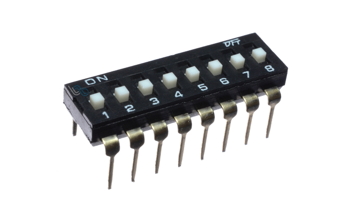 .Dip Switch de 8 Vias DIP-16 (KF1027A-254-8P)