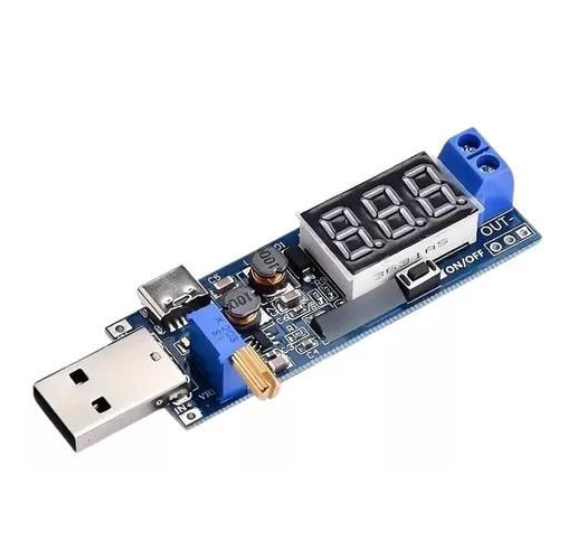 -Modulo fuente de alimentacion Usb  Step Up/Down salida ajustable 1.2v-24v