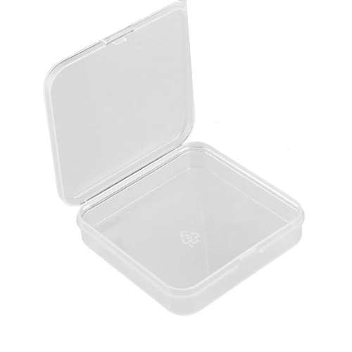 Caja plastica transparente pequeña 7x7x1.5cm (CA-507)