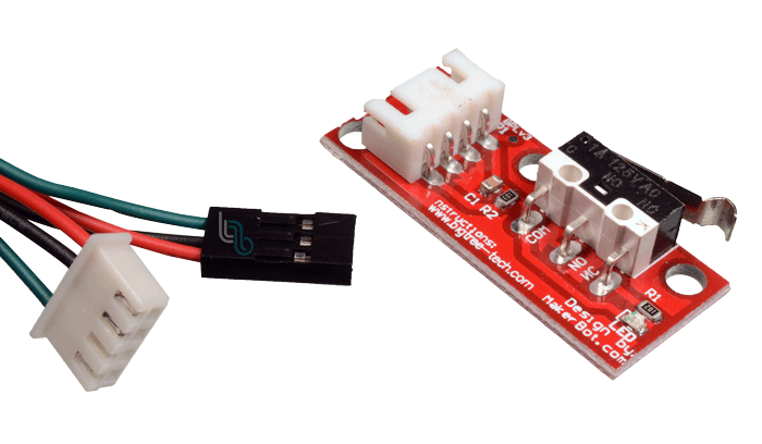 Sensor Final de Carrera Mecánico Micro Switch con Cables de Conexion