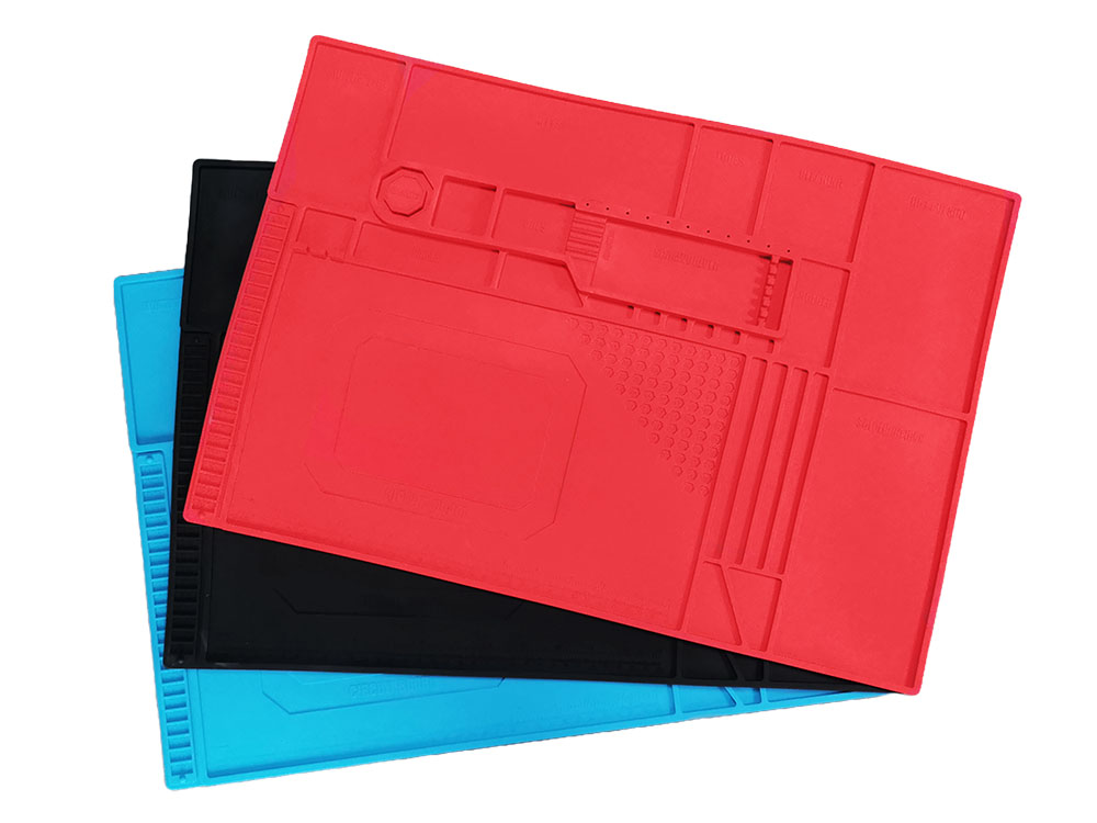 Base de Soldadura de Jebe Siliconado, Plataforma de Trabajo con Aislamiento para Soldar de 50x35cm