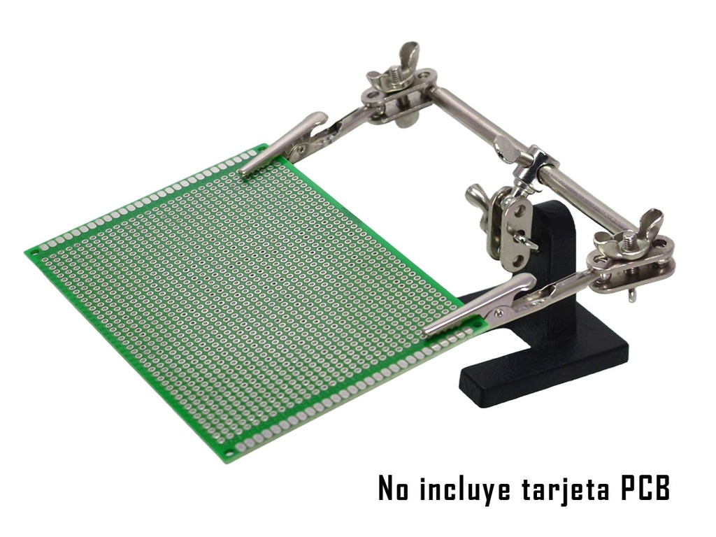 Soporte de Tarjetas PCB con Pinzas, Base para Soldar/Reparacion con Cocodrilo JM-060