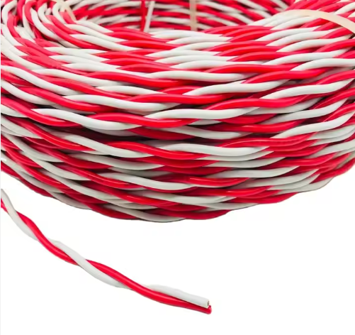 .Cable unifilar #22 rojo y blanco x metro