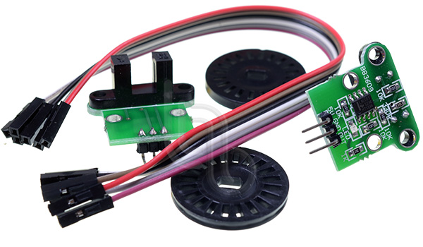 Sensor de Velocidad, encoders Opticos con cables, set de 2