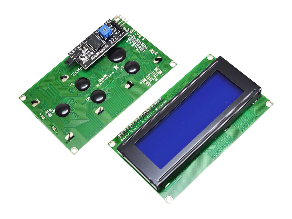 *Display Alfanumerico de 4x20 Caracteres Blancos 2004 con I2C PCF8574