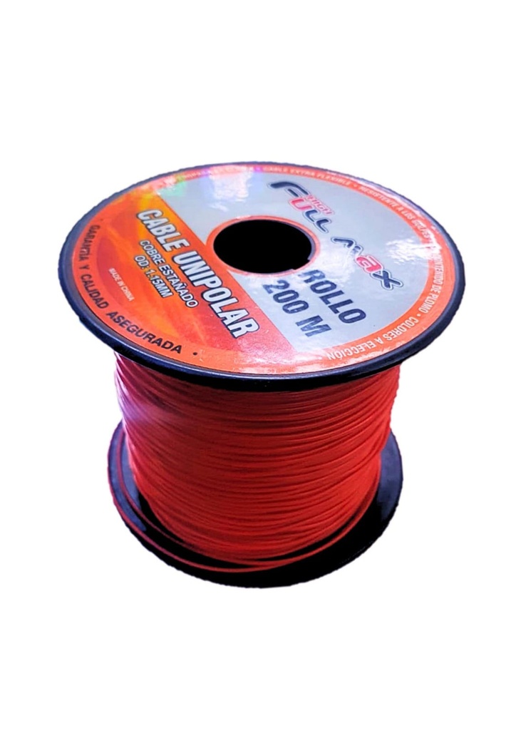 Cable Unipolar estañado #24 rojo x metro