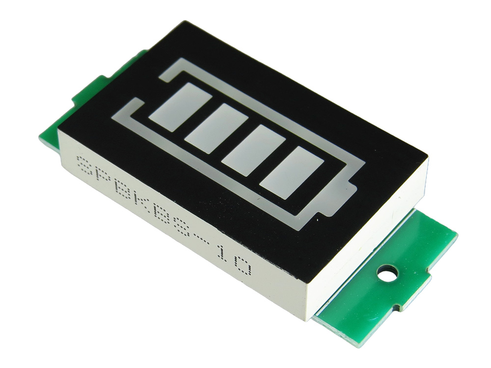 *Indicador Nivel de Carga de Bateria de 1 a 8 Celdas (Configurable) Voltaje: 3-3.7V PBD