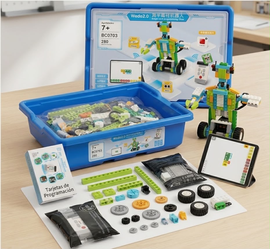 Kit de Robótica educativa compatible tipo Wedo 2.0 280 piezas