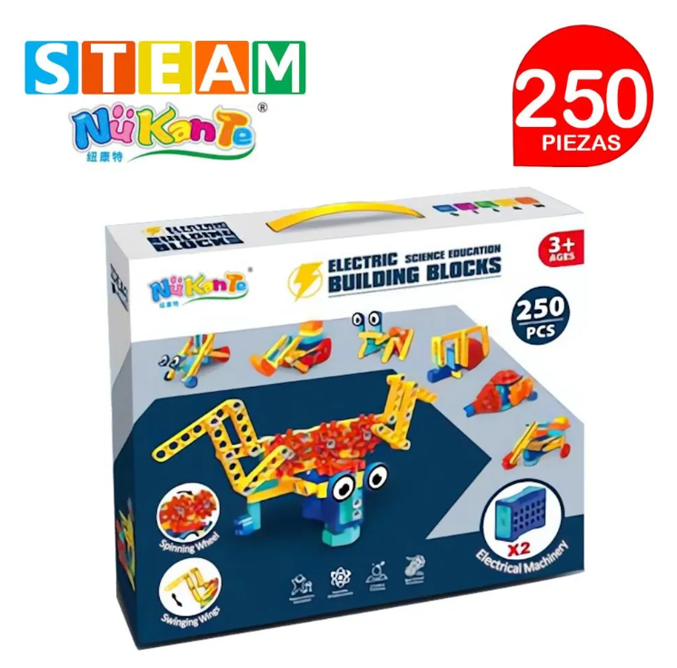 Bloques Didácticos Eléctrico STEAM NUKANTE Caja 250 Piezas