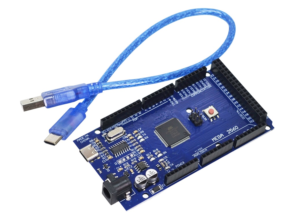 Arduino Mega Compatible con Circuito CH340, Conexión USB Tipo C Incluye Cable tipo C