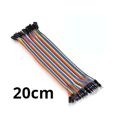 Cable jumper Hembra-Hembra  Set 40 pines x 20cm Cobre/Aluminio Dupont (4020HH)
