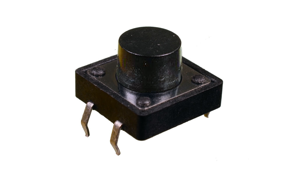 Tact Switch de 12x12mm (cuadrado) 4 Pines - Altura Total: 7.0mm Normalmente Abierto