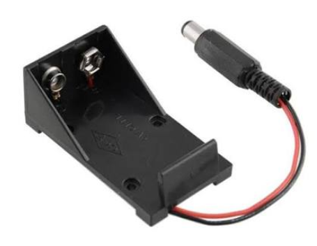 Porta bateria 9v con plug arduino